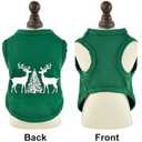 Vehomy Christmas Dog Shirt Cotton Dog Shirts with Patterns of Christmas Treen Elks Pet Holiday Outfit Puppy Xmas Clothes Sleeveless T-Shirt for  Dogs 4XL