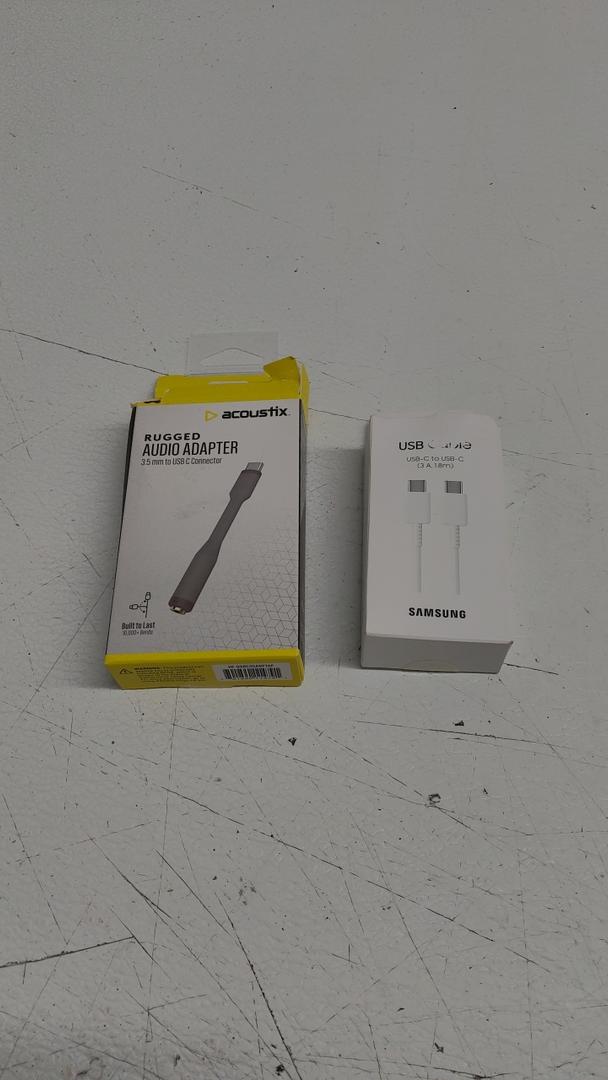 Lot of 2(Acoustix Rugged Audio Adapter And USB Cable)