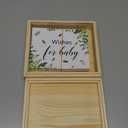 50 Pcs Botanical Baby Shower Advice Cards with Wooden Keepsake Box, Greenery Wishes Card for Baby Shower Double Sided Advice and Wishes Cards for New Parents Boys Girls Showers Gender Reveal Decor