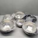 Umite Chef Mixing Bowls with Airtight Lids, 8PCS Stainless Steel Nesting Mixing Bowls Set, 3 Grater Attachments & Non-Slip Bottoms, Black Kitchen Bowls, Size 5, 4, 3.5, 2, 1.5QT for Baking & Serving