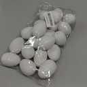 Double Couple 20 PCS White Plastic Eggs for Hunts, Basket Fillers, Gift, Compatible with Egg Decoration Spinner Machine, Life-Size
