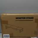 WESTREE Dual Monitor Stand Riser, Wood and Steel Monitor Stand Riser, Computer Monitor Stand for 2 Monitors, Multi-Purpose Desktop Storage Stand for Computer, Laptop, Printer, TV (Large, Black)