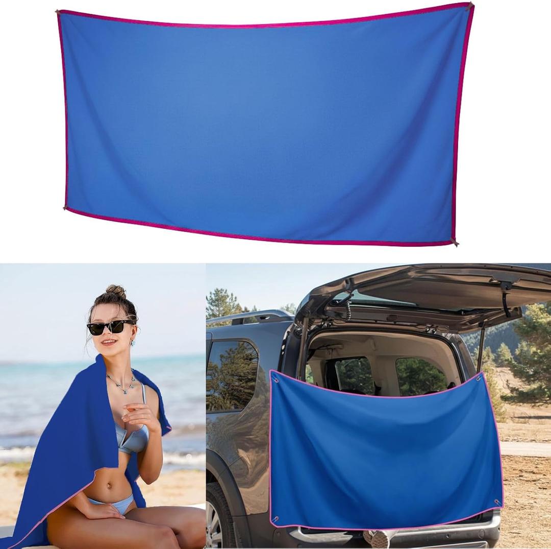 Oversized Magnetic Bath Towel Extra Large Shammy Towel for Swimmers, Quick Dry Towels for Swimmers, Bath Towel, Camping Towels Fast Drying Lightweight, Gym Shower Essential (Blue)