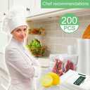 O2frepak 200 Count Big Size 14"x20" 8mil Vacuum Sealer Bags with BPA Free and Puncture Prevention,Vacuum Seal Freezer Bags,Great for Sous Vide Vaccume Sealer PreCut Bags, 4mil 14"x20" Large Size