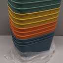 12 Pack Colorful Storage Bins for Shelves, Plastic Storage Containers for Organizing, Stackable Storage Boxes with Handle, Colored Storage Bins for Classroom, Craft, Snacks, Cabinet, 9.7x6.7x5.7 Inch