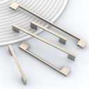 9BUILD 10 Pack Brushed Satin Nickel Cabinet Pulls - 7.5 Inch Cabinet Handles - Dresser & Kitchen Pulls