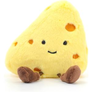 RECUR Plush Cheese Stuffed Animal Toys,Soft Food Plush,Cute Funny Plushie,Adorable Gift for All Ages