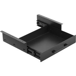 Under Desk Shelf,Under Desk Drawer Slide Out,Metal Under Table Drawer, Black