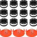 String Trimmer Line for Black and Decker ,AF-100 String Trimmer Replacement Spool, 30ft 0.065" Trimmer Line Replacement Spool for Black and Decker Weed Eater String(12Line Spools, 3 Caps, 3 Springs)