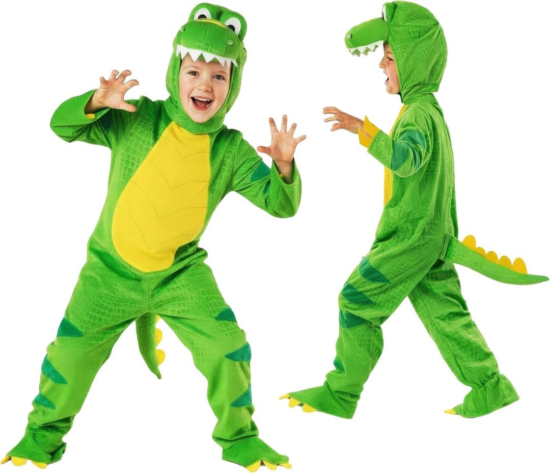 Morph - Green Dinosaur Costume Kids, Kids Dinosaurs Halloween costumes, Toddler Dinosaur Costume M
