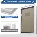 Extra Large Dog Door, XL Dog Door with 2 Self-Closing Insulated Flaps for Extreme Weather, Heavy Duty Aluminum XXL Dogs Doors for Pets Up to 230LBS, for Interior & Exterior Doors, X-Large, Sliver