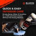 BLAZON Leather & Interior Cleaner + Leather Conditioner COMBO- All-in-one Kit- full car interior cleaner and revitalizing leather conditioner- Auto, Home, Office, Apparel & more