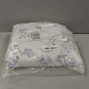 Wake In Cloud - Floral Bedding Set for Girls, Cute Colorful Botanical Flowers Patterned Soft Lightweight Comforter Set with Sheets, 5 Pieces Kids Bed in a Bag, Purple White, Twin Size