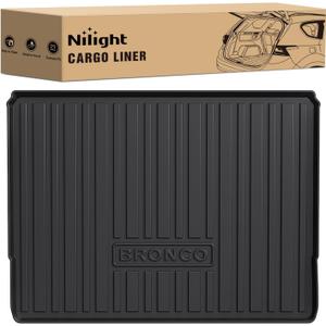 Nilight Cargo Mats for Ford Bronco 4 Door 2021 2022 2023 2024 2025
