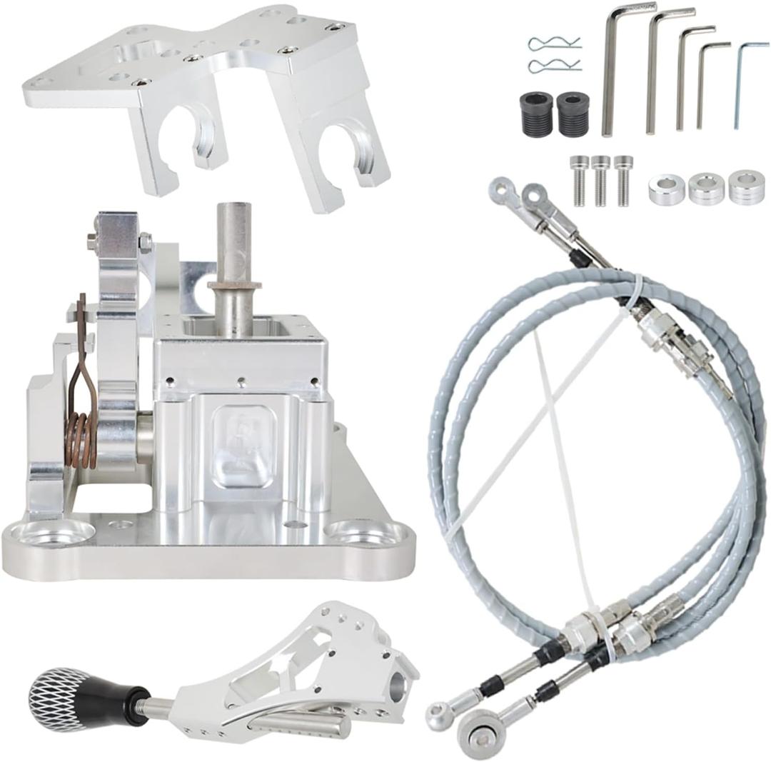 WFLNHB Shifter Cables Trans Bracket Shifter Replacement for Civic K20 K24 RSX K Swap Eg Ek Ef K Series