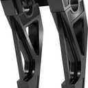 6" Tall Pullback Handlebar Risers 1.0" Clamping CNC One-Piece Black Fit for Harley Dyna Sportster M8 Softail Street Bob Low Rider ST Standard FXST FXBB FXBBS FXLRS FXLRST 2018-2025