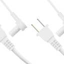 2-Pack - Extra Short Power Cords Compatible with Sonos Era 100 and Era 300 Speakers (White - 19.5 Inches)