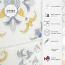 SMART TILES Peel and Stick Backsplash - 5 Sheets of 9" x 9" - 3D Adhesive Peel and Stick Tile Backsplash for Kitchen, Bathroom, Wall Tile (Velletri Yellow)