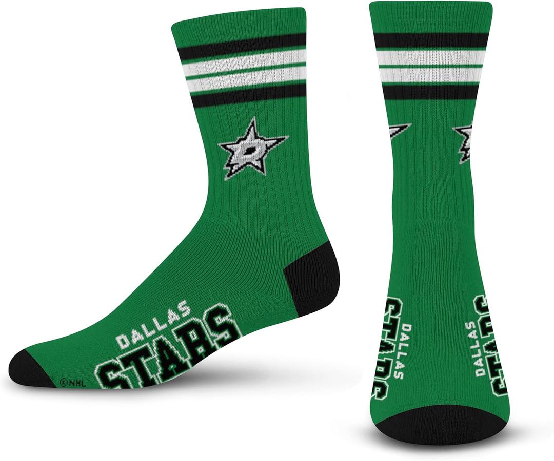 For Bare Feet Women's NFL Four Stripe Socks (Large, Team Color)