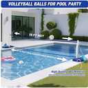 2-in-1 Pool Basketball Hoop and Volleyball Net, Pool Volleyball & Poolside Basketball Game Set for Inground Swimming Pool, Summer Outdoor Water Games Toys for Kids Teens Adults Family