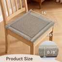 YDKGL Chair Cushions for Dining Chairs, Woven & Memory Foam Kitchen Chair Pads, Non Slip Backing Indoor Seat Cushion for Dining Room, Bar, Patio (1 Pack,Brown)