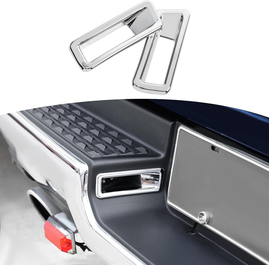 for RAM Rear License Plate Light Trim Cover Fit for Dodge RAM 2018-Present Chrome Exterior Accessories 2pcs