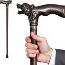 Walking Cane Dedicated Sizes with Hand-Carved Wooden Walking Cane for Men and Women Support up to 300 lbs, All-Day Comfort Ergonomic Canes for Seniors Daily Walking and Outdoor Strolls