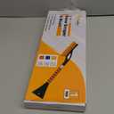 EcoNour 27" Aluminum Ice Scrapers for Car Windshield | Car Snow Scraper Window and Snow Brush with Ergonomic Foam Grip Winter Accessories (Orange)