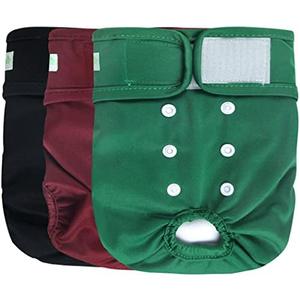 wegreeco Washable Female Dog Diapers (Pack of 3), XL