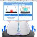 Bed Sore Cushion for buff & Wheelchair Cushion for Bedsores Prevention - Pain Relief for the Bedridden and Elderly- hemorrhoids treatment, Sciatica, Pressure Sores, Prostate Pillow, Coccyx, Post Natal (Black)