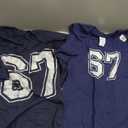 Number 67 T-Shirt (XL, M, Navy Blue and Purple, Pack of 2)