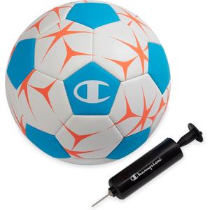 Champion Soccer Ball Youth & Adult Matte Finish, 32-Panel Design, Enhanced Control, Sizes PVC Cover, Sizes 3,4 and 5 for Indoor & Outdoor Training, Includes 6" Pump
