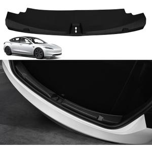 BASENOR 2026 2025 2024 Tesla Model 3 Highland Rear Bumper Guard Protector TPE Trunk Bumper Sill Cover [Proprietary Design] Model 3 Highland Interior Accessories