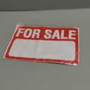 2 Pack for Sale Sign Car Sticker, 12" x 8" Plastic Self-Adhesive Vinyl Sale Sign Decal for Garages Vehicles Boats Large Space for Handwriting for Indoor and Outdoor Advertising Signage (Red)