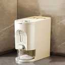 IEEK Rice Dispenser and Grain Container Storage with Lid,Rice Container with Measuring Cup,Moisture Proof Household Cereal Dispenser Bucket for Kitchen Soybean Corn Oatmeal,12Lbs