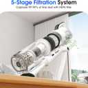 Cordless Vacuum Cleaner, 600W 50KPA 70Mins Runtime Fast Charging Vacuum Cleaner, Self-Standing LED Light Touch Screen Stick Vacuum for Home Light Weight,for Pet Hair/Carpet/Floor, White