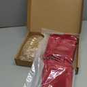 Sliner 24 Pcs Christmas Napkins and Ring Set 12 Pcs Red Washable Christmas Napkins Cloth and 12 Pcs Xmas Napkin Rings Holder for Holiday Dinner Party(Metal, Elk, Bell)