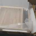 Adjustable Dog Ramp for Bed - 48" Long Foldable Wooden Ramp for Dogs to Get on Bed, Couch, or Car with 16.5" Wide Walking Space (Natural Pine Wood with Gray Carpet, Large)