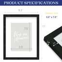 An&He 8.5x11 inch Picture Frame, Black Simple Photo Frame for Decorative Artwork, Suitable for Tabletop, Desk, Bookshelf and Wall Display, Photo Gallery Decor
