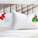 White Goose Down Pillow - Luxury Hotel Bed Pillow with 100% Natural Goose Down Fiber Fill, Feather Pillow for Sleeping, 700TC Cotton Shell, Standard Size - Firm/More Support, 1 Pack