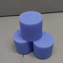 CANDWAX 3x3 Pillar Candles Set of 3 - Rustic Unscented No Drip Baby Blue Candles for Home Decor, Weddings, Gender Reveal Parties