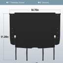 Soft Tonneau Cover Compatible with 2021-2025 Ford Bronco 4-Door Model, Black UV Resistant Vinyl Canvas Trunk Cargo Cover