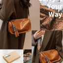 Vintage Crossbody Bag Western Bag Boho Purses For Women Leather Zipper With Adjustable Strap Shoulder Bag
