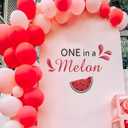 One in a Melon Decal,Watermelon Themed Kids Party Supplies Decorations for Baby Shower,1st Birthday Party Decor,Watermelon Style One in a Melon Backdrop Sticker