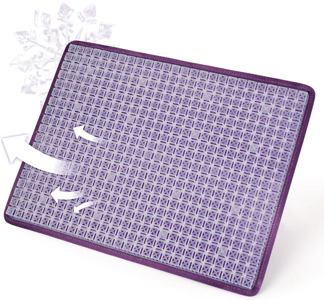 Car Seat Cushion,3D Air Mesh Breathable Comfort Seat Cushion for Driving,Ventilated Seat Pad for Office Chair,Wheelchair,Car,Home-Purple 4 PCS