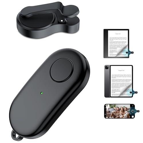 Remote Control Page Turner for Kindle Paperwhite Oasis Kobo eReaders,Kindle Clicker Page Turner Accessories for iPhone,iPad, Android Tablets Reading Novels,Camera Video Record&Shutter Selfie (Green)