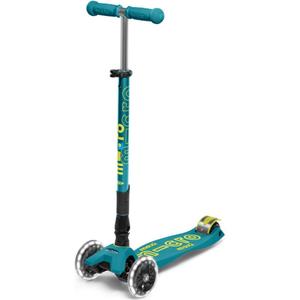 Micro Kickboard - Maxi Deluxe Foldable LED - Three Wheeled, Lean-to-Steer, Fold-to-Carry Swiss-Designed Micro Scooter for Kids with Motion-Activated Light-Up Wheels for Ages 5-12 (Petrol Green) Micro Kickboard - Maxi Deluxe Foldable LED - Three Wheeled, Lean-to-Steer, Fold-to-Carry Swiss-Designed Micro Scooter for Kids with Motion-Activated Light-Up Wheels for Ages 5-12 (Petrol Green)