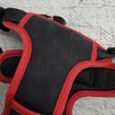 rabbitgoo Dog Harness No Pull with 2 Leash Clips, Adjustable Soft Padded, Reflective Oxford No Choke Pet Vest with Easy Control Handle for Medium Sized Dogs, Black & Red, M