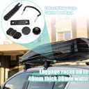 X AUTOHAUX 4 PCS Universal Roof Box U Bolt Clamps Rooftop Cargo Carrier Rack Bolts 83mm Internal Width W/ 8 Lock Nuts and 2 Straps Cargo Carrier Mounting Fitting Iron Bolts for 40mm Thick