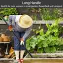 Stirrup Hoe and Cultivator Garden Tool Heavy Duty, Scuffle Loop Action Hoe Weeding Gardening Hand Tools for Women Kids Men, Metal Weeder Scraper Garden Hoe Rake Weed Puller Long Handle 32-62 inch